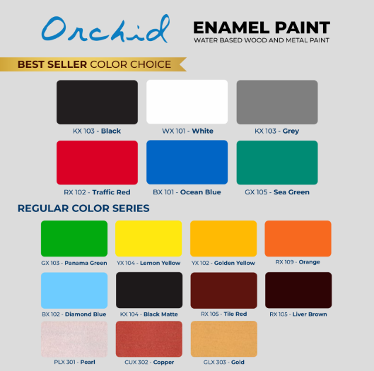 Pilihan warna cat besi Orchid Enamel Paint