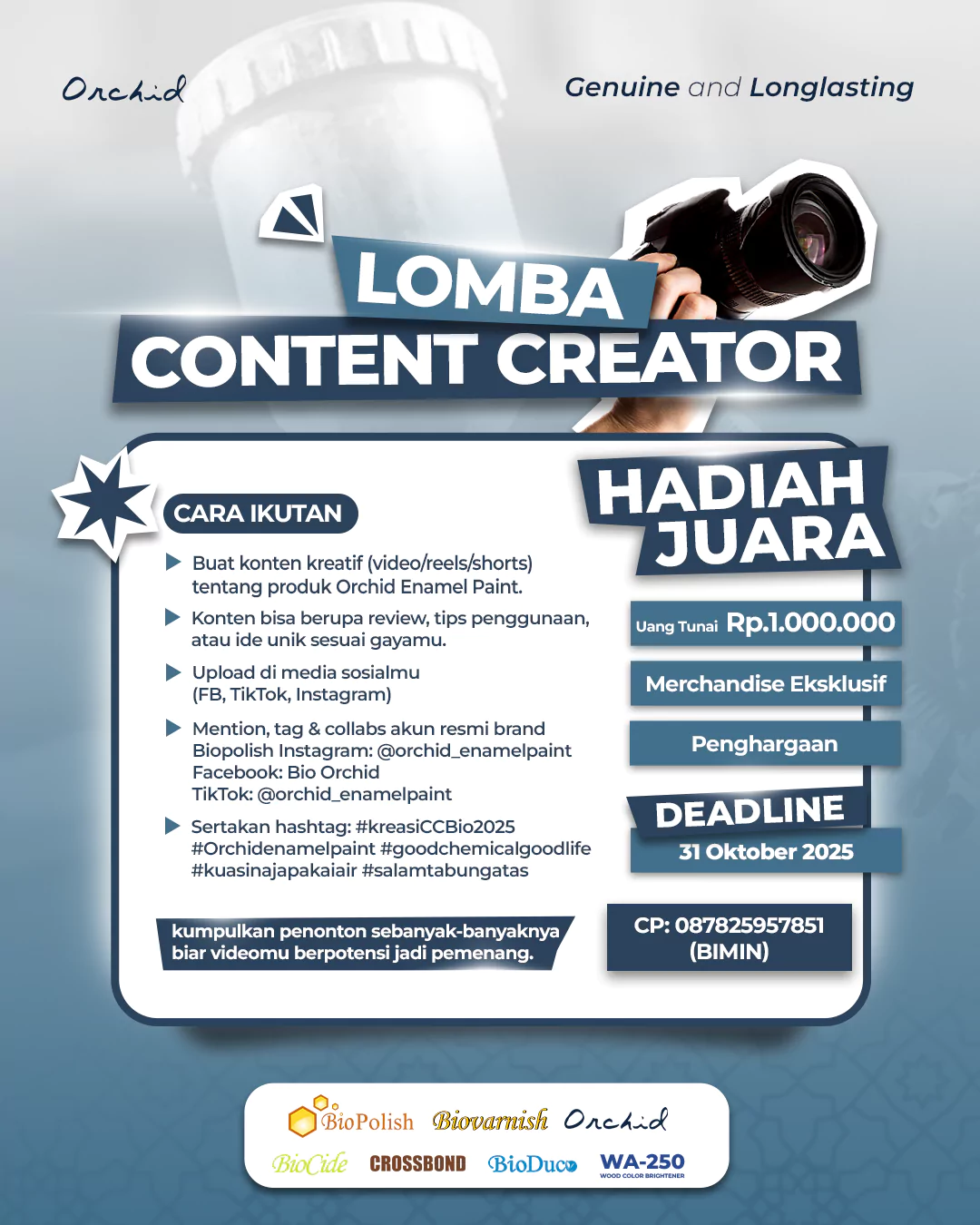 Lomba Content Creator Orchid Enamel Paint